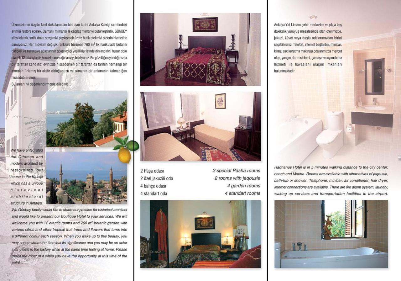 Hadrianus Pansion Hotel Antalya Exterior photo